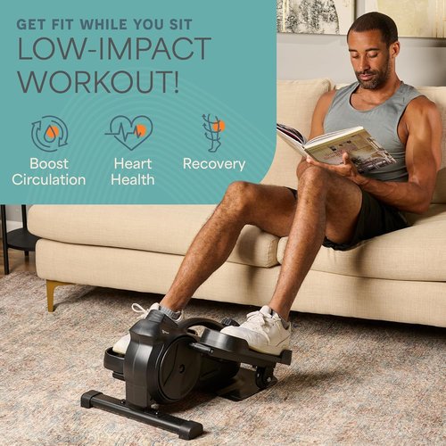 Lifepro Portable Under Desk Elliptical | Motorized Pedal Exerciser for Home Workouts - Mini Foot & Leg Fitness Machine