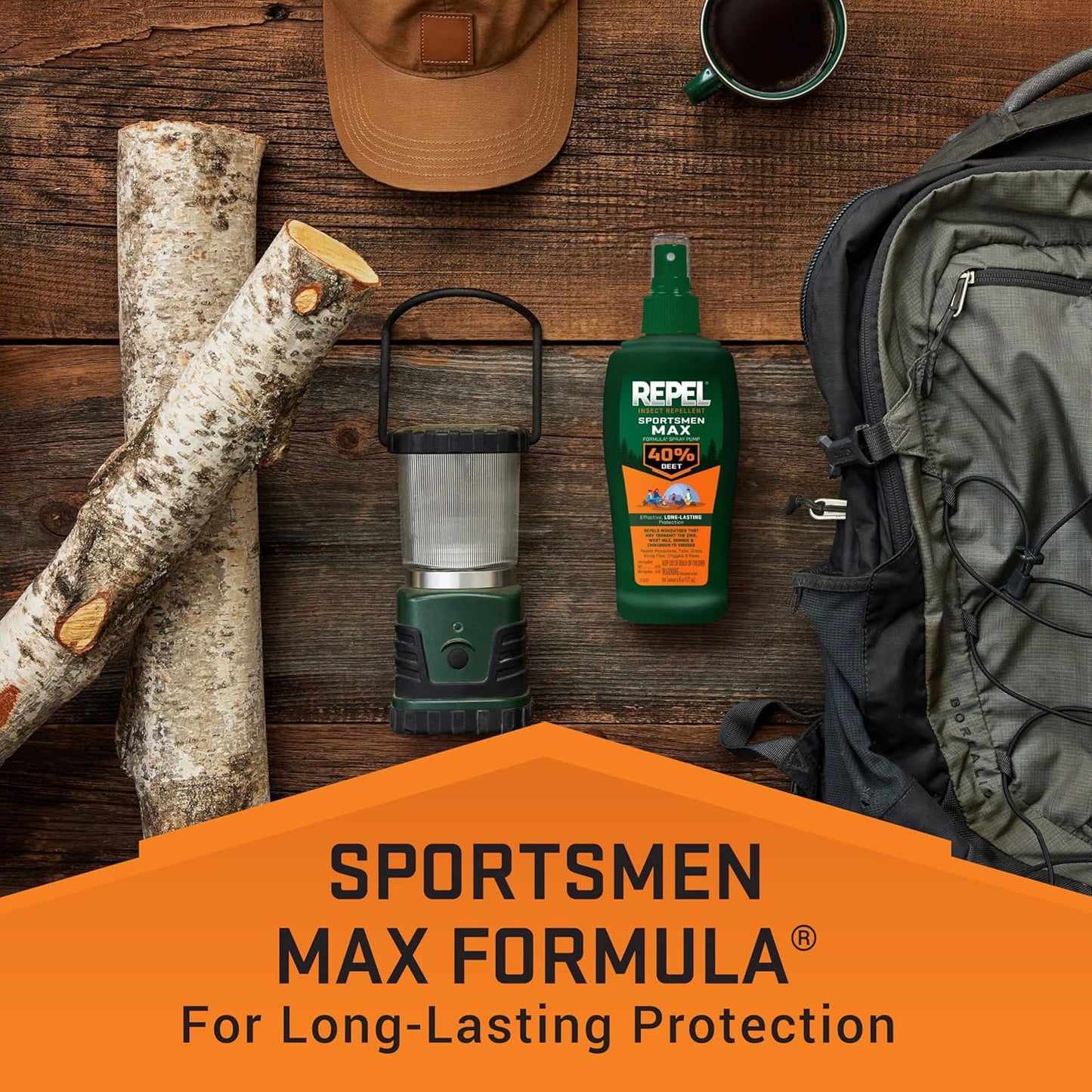 Repel Insect Repellent - Sportsman Max Formula for Mosquitoes, Ticks & Gnats | 6 oz Aerosol (Pack of 2)