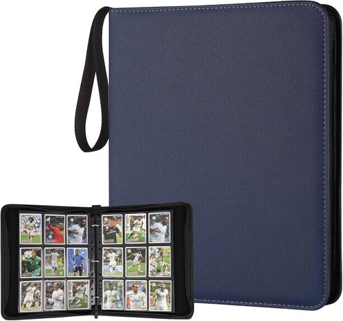 GERMUN Premium Zip Trading Card Binder - 720 Double-Sided Pocket Collection Album | Dark Blue