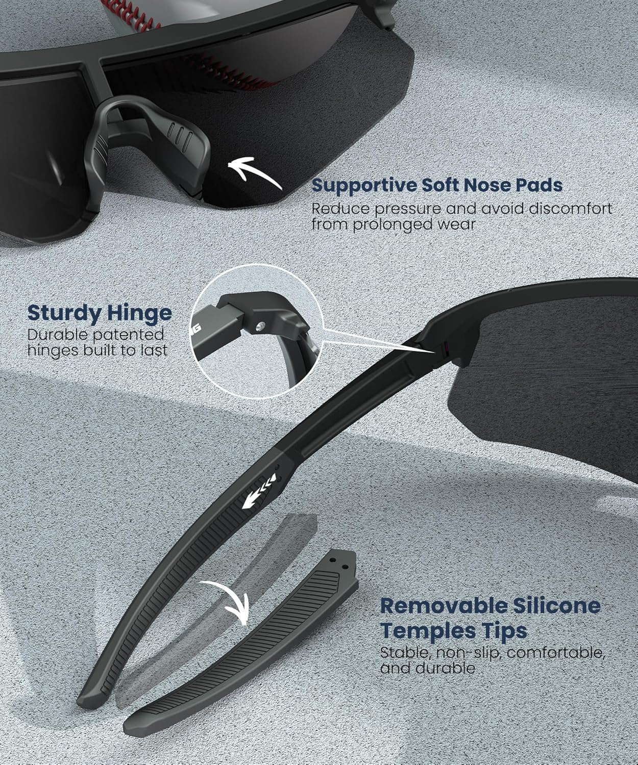 Skiennix Polarized Sports Sunglasses - UV400 Protection for Men & Women | Ideal for Cycling & Running