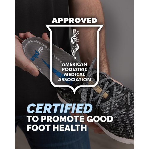 Airplus Plantar Fasciitis Orthotic 3/4 Length Shoe Insole- Foam Shell & Gel Heel - Deep Heel Cup, Full-Foot Arch Support - Soft Cushioning & Stability-APMA Certified-Fits Most Shoes & Boots - Unisex