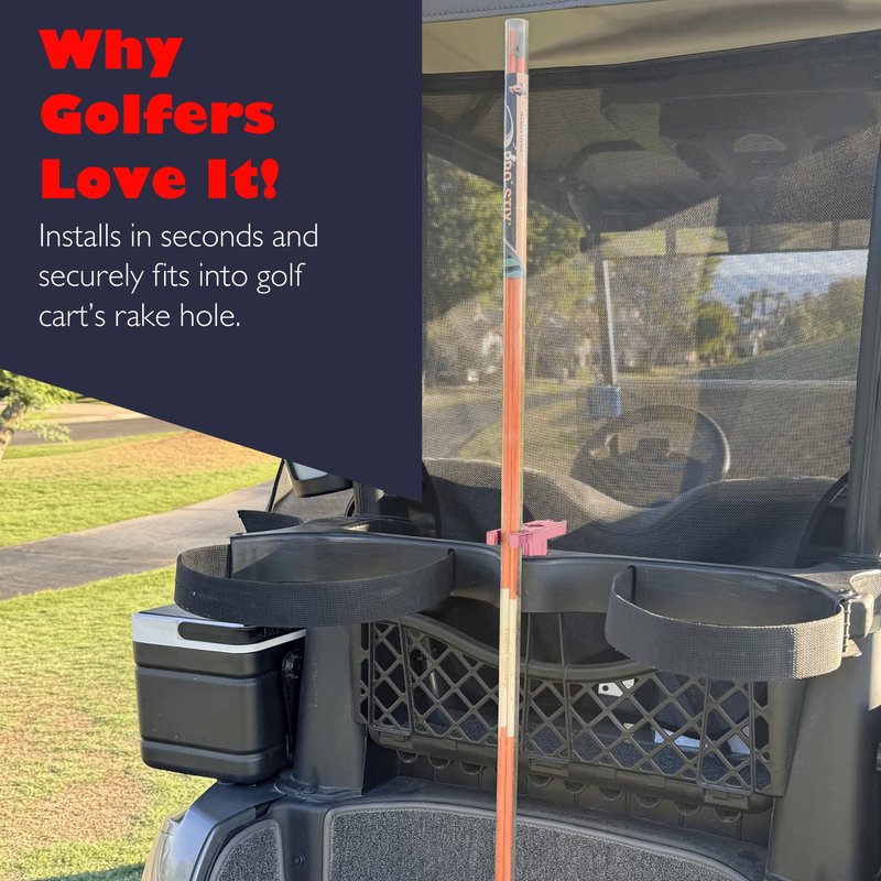StixClip - Golf Cart Accessories - Ball Retriever Holder - Putter Clip - Training Aid Storage - Umbrella Organizer - Equipment Mount - Made in USA (Pack of 1)