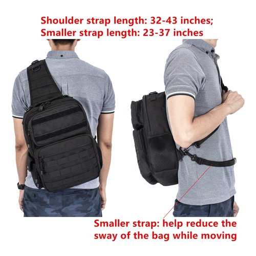 Leaper Military Tactical Backpack Assault Pack Sling Bag Molle Backpack Out Bag Black