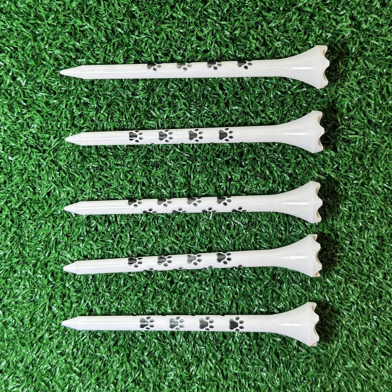 ProActive Sports Paw Print 3 ¼” 100 Pack of Durable 6 Prong Plastic Golf Tees for Dog or Cat Lover - Made in The USA