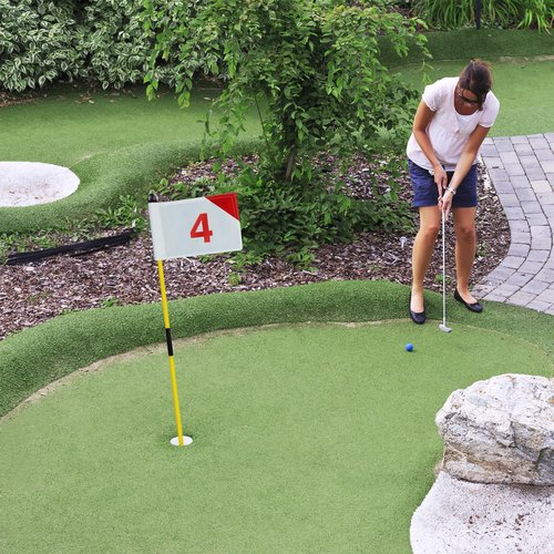 CRESTGOLF Golf Flagstick GFRP Shaft Putting Green Pin Aluminum Threaded Connection Ultra Lightweight High Strength Flag Stick Flagpole 3-Section Design