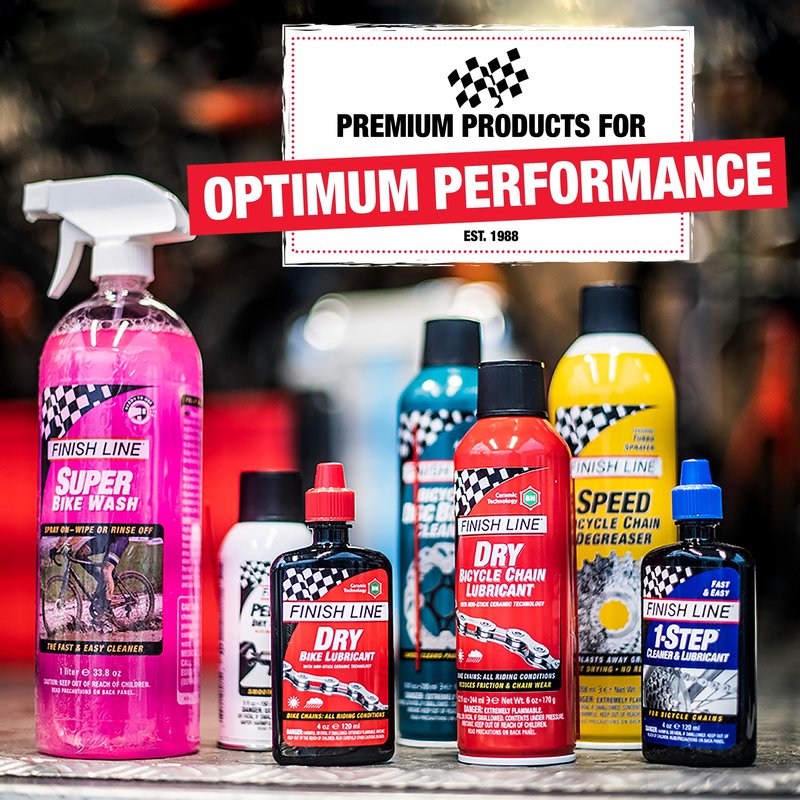 Finish Line Dry Bike Lubricant with Teflon Squeeze Bottle, 1 qt
