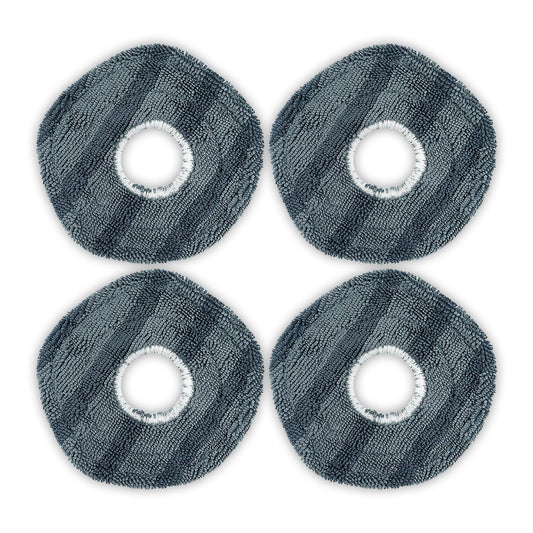 (4 Pieces) Washable Reusable Mopping Pads for Eufy X10 Pro Omni, Strong Stain Removing Wipes Cloth Pads Premium Microfiber