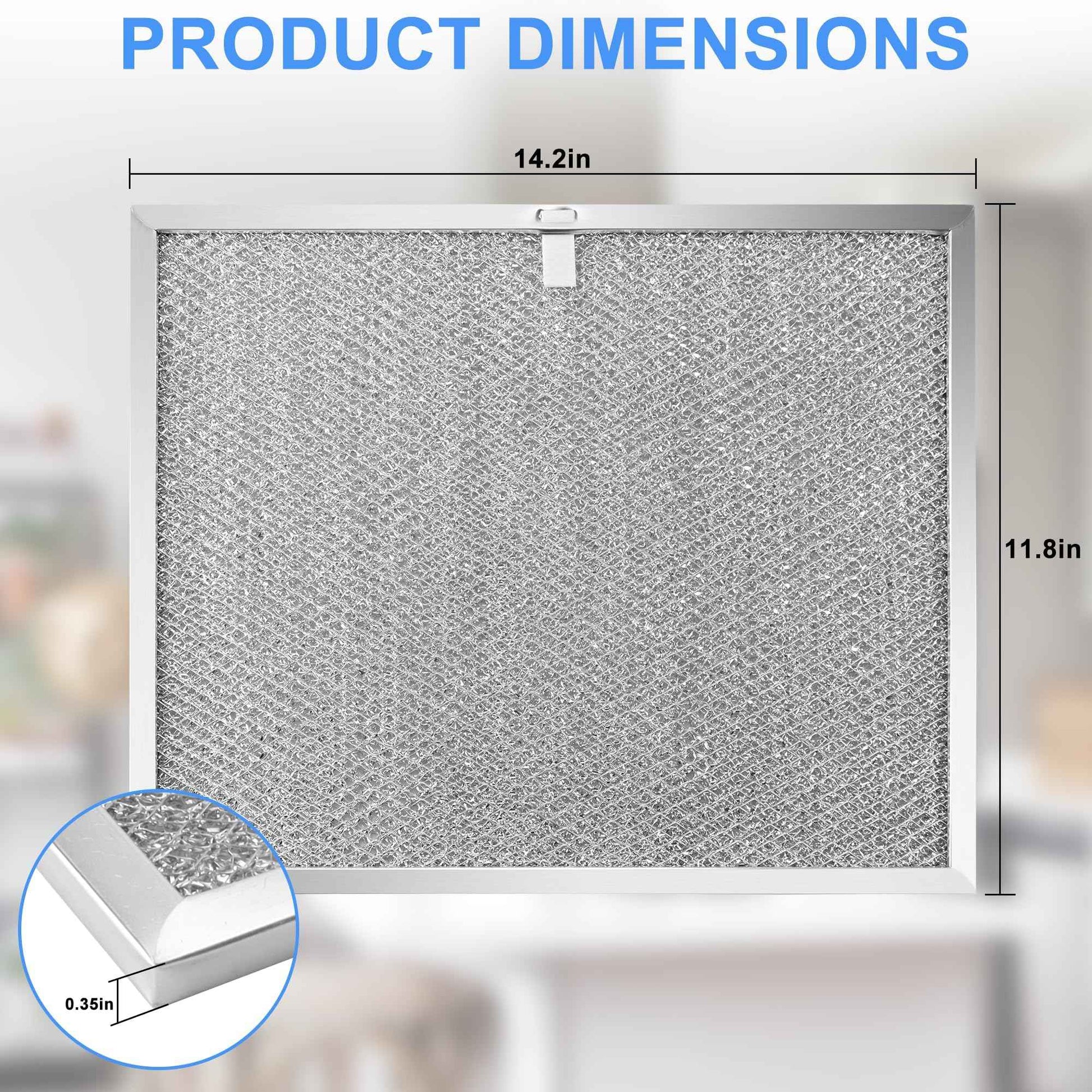 2 Pack Allure Range Hood Filter BPS1FA30 11-3/4" x 14-1/4" x 3/8" - Exact Fit Bro.an QS1 30" Nu.tone WS1 QS2 Range Hood, Replaces 99010299 BPS2FA30 99010305 S99010305 AP3378953 by TOMOON