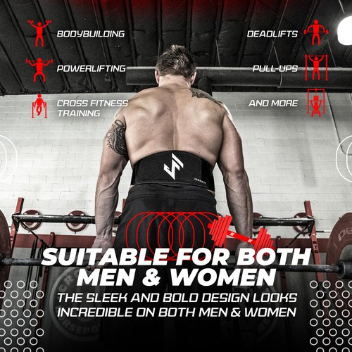 Jerkfit RTB Weight Lifting Belt - Medium (32"-36"), Neoprene Weight Belt for Men and Women - Heavy Duty Gym Belt - Deadlift Belt for Powerlifting, Squats, Strength Training, Bodybuilding