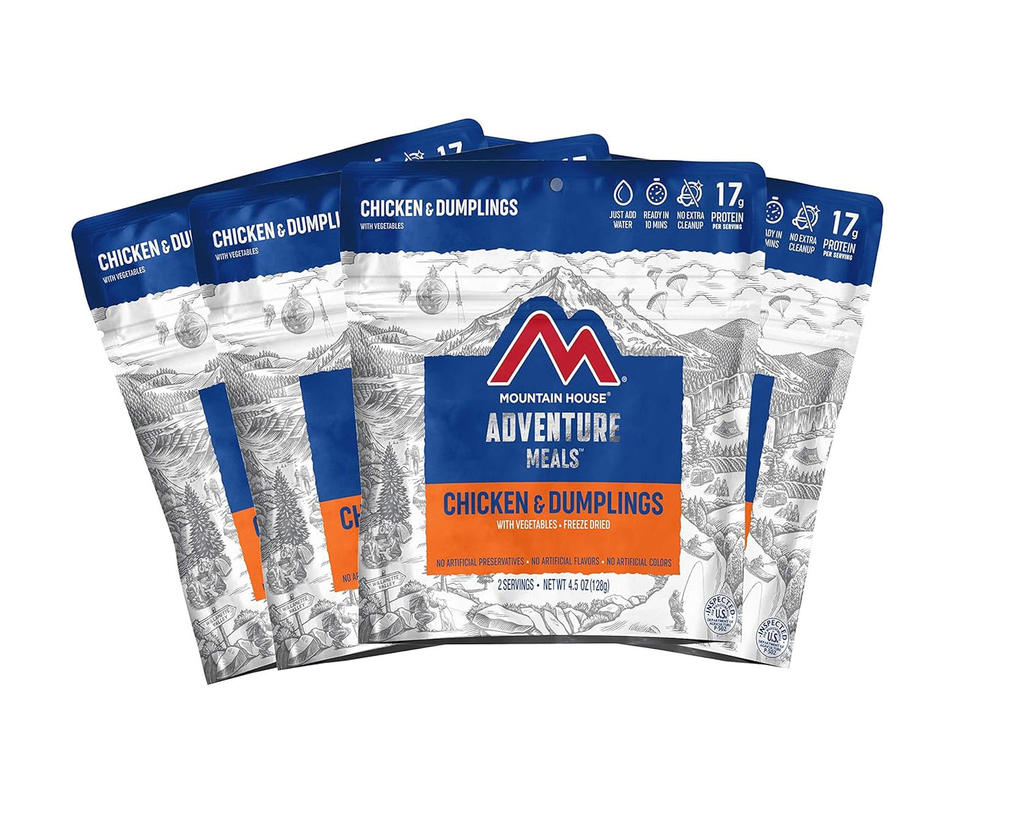 Mountain House Chicken & Dumplings - Freeze-Dried Camping Food | Convenient 4-Pack