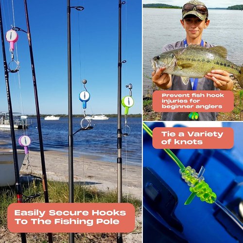 HOOK-EZE Fishing Knot Tying Tool - Effortlessly Tie Fishing Knots | Protect from Fish Hooks | Ideal for Beginners