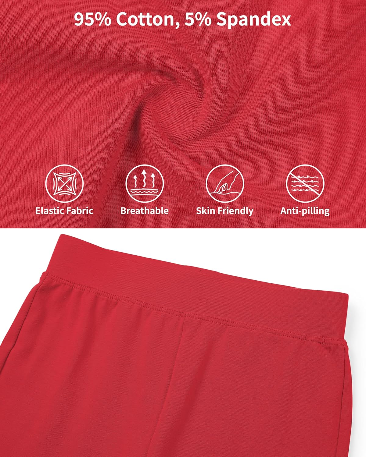 QBK Girls' Basic Solid Dance Shorts - Soft, Breathable Cotton for Ages 2T-13 Years