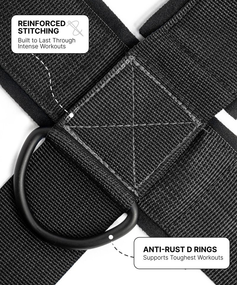 DMoose Fitness Neck Harness for Weight Lifting - Soft Padded Head & Chin Strap with 30" Heavy Duty Steel Chain - Neck Exerciser, Trainer & Strengthener to Support Injury Recovery (Black)
