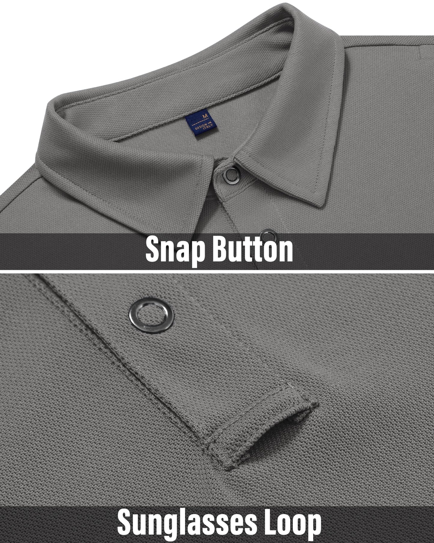 Mens Polo Shirts Tactical Dry Fit Golf Shirt Stretch Casual Tops Tennis