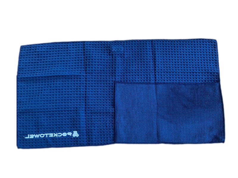 Pocketowel Magnetic Kitchen Towel Large 31"x 16.3" | Premium Microfiber Waffle 500gsm | Strong Magnet | Wipe Pocket for Mitten Storage | Golf Themed