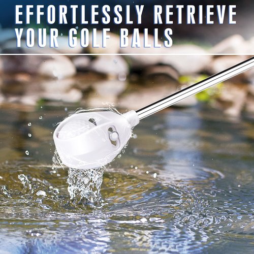 CHAMPKEY Auto-Locking Mechanism Golf Ball Retriever - Premium Telescopic Golf Ball Picker - 6Ft / 9Ft / 12Ft / 14.5Ft (12Ft)