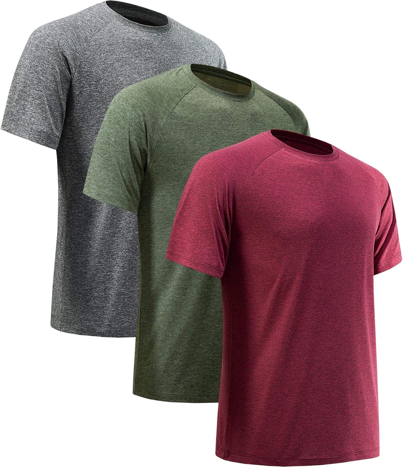 Skiennix Men's Quick Dry Athletic Workout Shirt - Short Sleeve Moisture-Wicking Gym Tee
