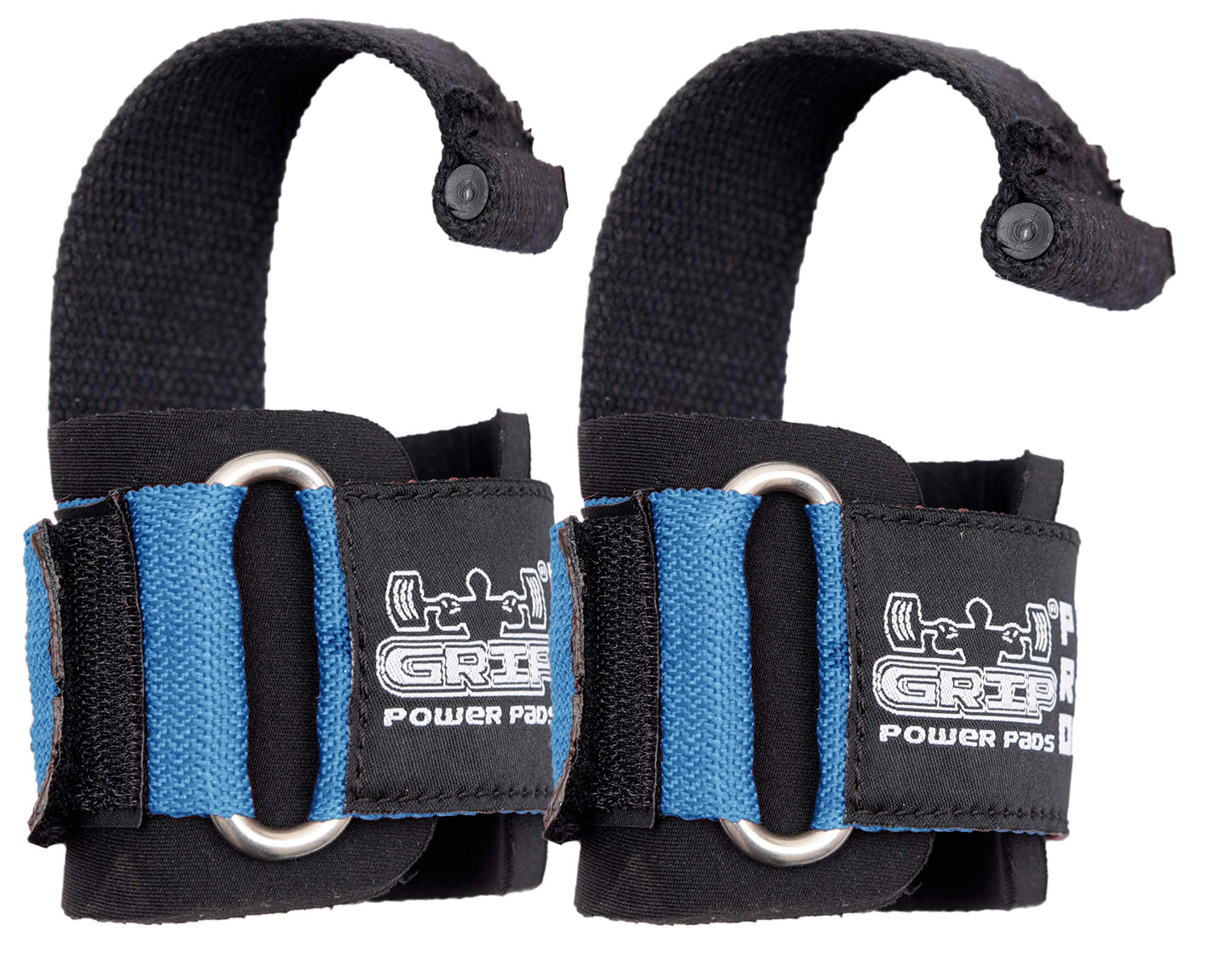 Gym Lifting Dowel Straps Neoprene Padded Wrist Wraps for Weight Training, Bodybuilding & Fitness – Wrist and Grip Support, 2 Pack (Blue)