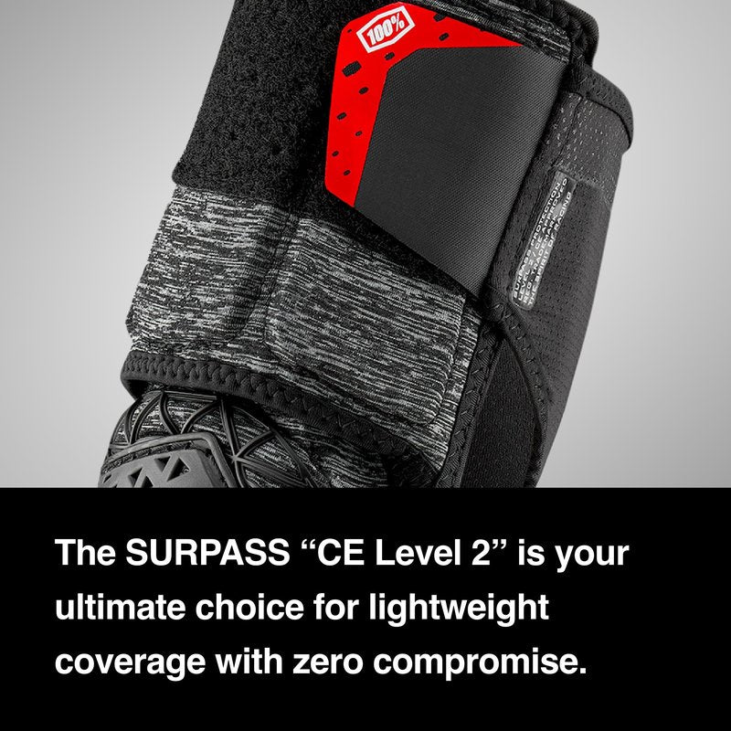 100% Surpass Mountain Biking Elbow Pad - MTB & BMX Protection - Heavy Duty Hard Plastic and Smartshock Impact Absorbing Foam Padding