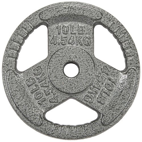 Fitvids Olympic Cast Iron Weight Plate for Strength Training & Weightlifting, Multiple Weights Available, 10LB (Single)