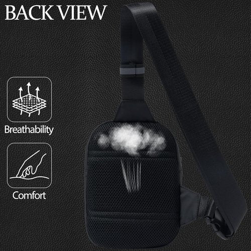 MAXTOP Small Sling Bag - Water Resistant Crossbody Chest Bag for Travel, Sports & Running