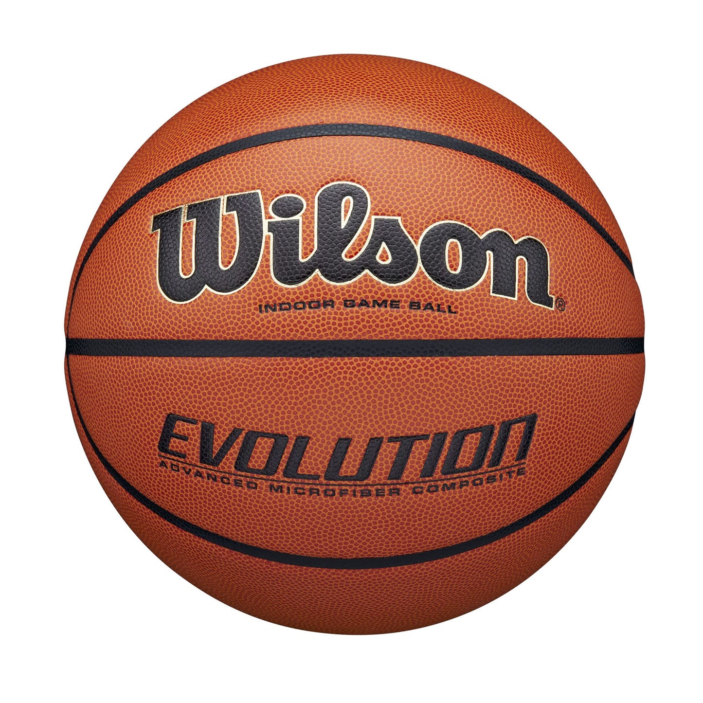 Wilson Evolution Game Basketball, Black, Official Size - 29.5" (WTB0516R), Original