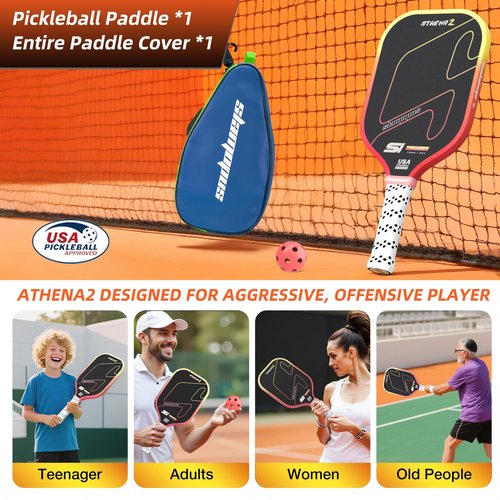 Raw Carbon Fiber Pickleball Paddles | T700 Pickleball Paddles with 16mm Polymer Honeycomb Core & Overgrips| Premium Pickle Ball Racket Enhanced Control & Spin & Power| USAPA Approved