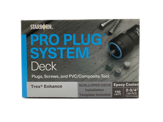 Starborn Pro Plug System Beach Dune PVC Composite Deck Boards, Covers 40 Sq Ft Complete Kit with Plugs, Screws, and Tool