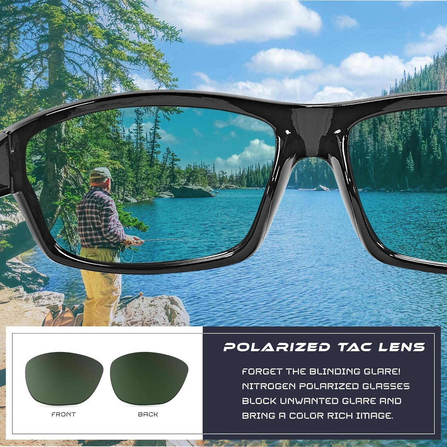 Skiennix Nitrogen Polarized Sport Sunglasses - UV400 Protection for Men & Women | Ideal for Driving, Fishing, Running