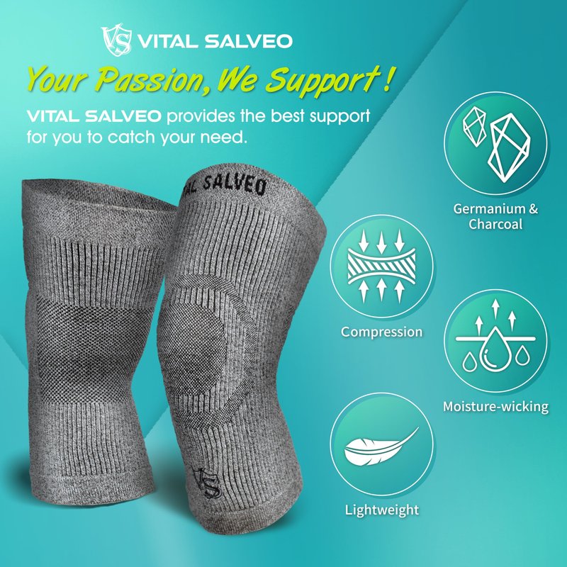 VITAL SALVEO-Compression Recovery Knee Sleeve/brace C3-COMFORT, Pain Relief, Protects Joint - Ideal for Sports and Daily Wear(1PC)/L