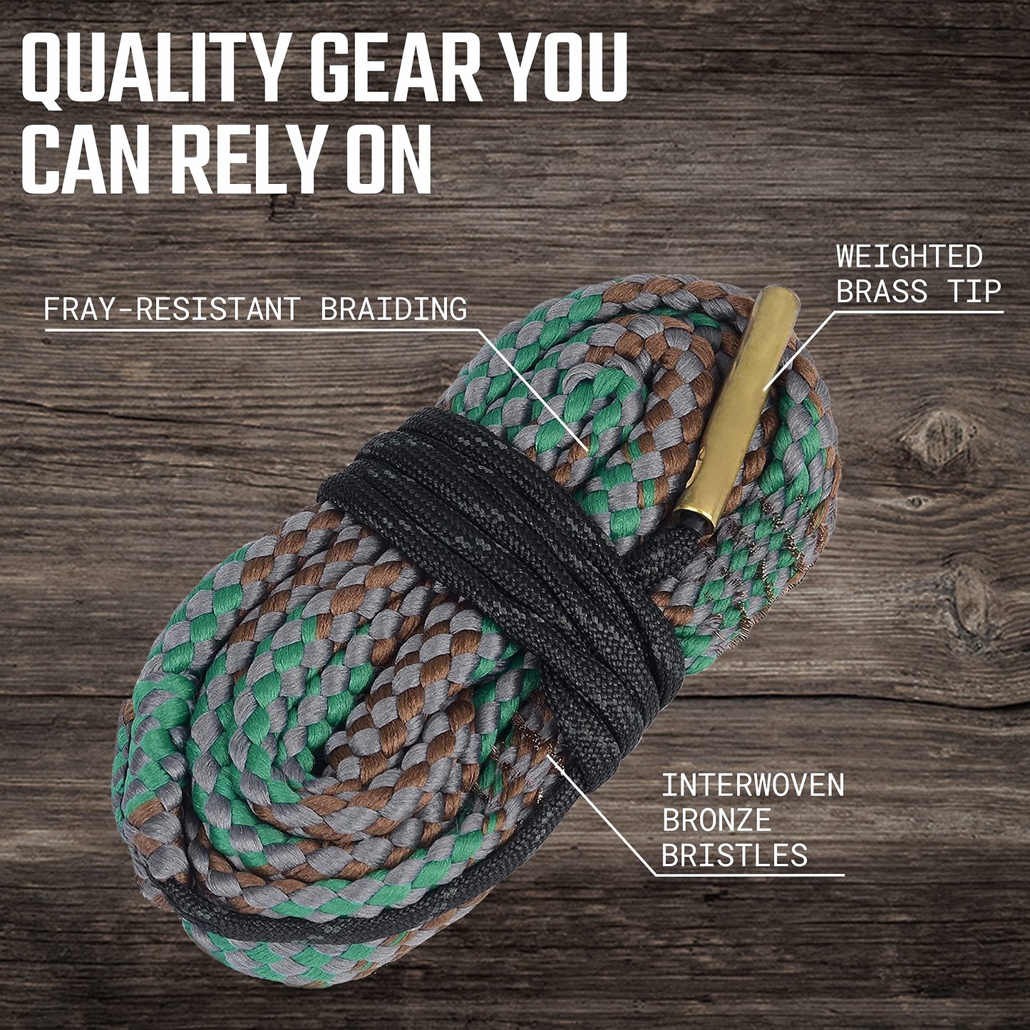 Ultimate Rifle Build Gun Snake - Reusable and Compact Gun Cleaning Rope (B54: 20 Gauge)