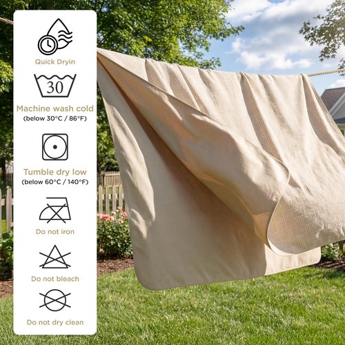 Bedsure Waterproof Dog Bed Cover - Washable Cozy Blanket for King Bed & Sofa, Sandy Tan, 82x120 IN
