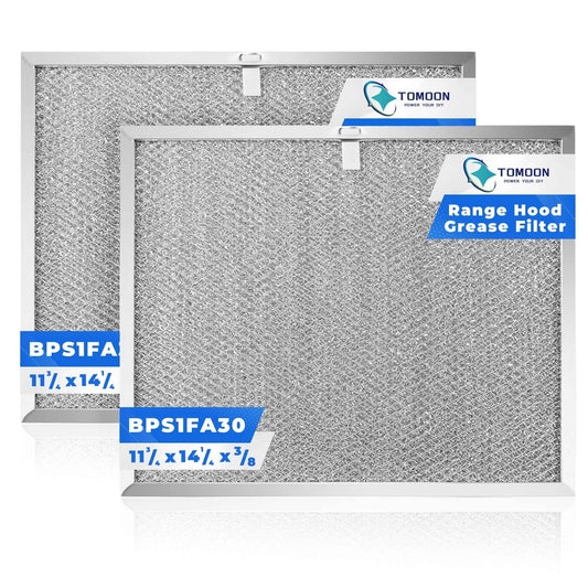 2 Pack Allure Range Hood Filter BPS1FA30 11-3/4" x 14-1/4" x 3/8" - Exact Fit Bro.an QS1 30" Nu.tone WS1 QS2 Range Hood, Replaces 99010299 BPS2FA30 99010305 S99010305 AP3378953 by TOMOON