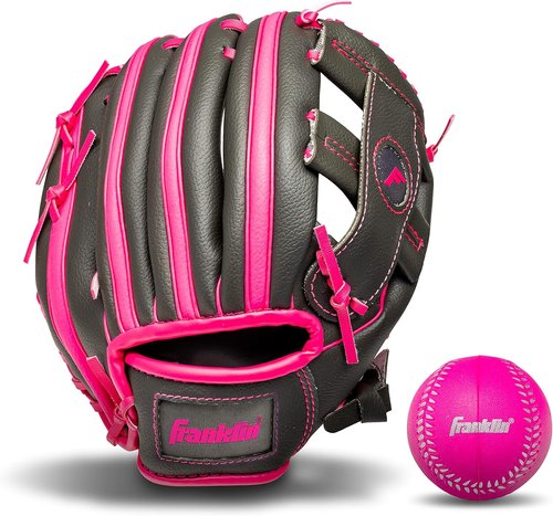 Franklin Sports Kids Baseball Gloves - RTP Youth Teeball Glove + Ball Set - Boys + Girls Teeball Mitt - 9.5"