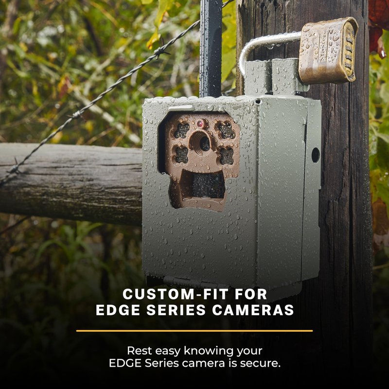 Moultrie Security Box for Edge, Edge Pro Cellular Trail Cameras - Robust Protection, 16-Gauge Steel Structure, Weatherproof and Security