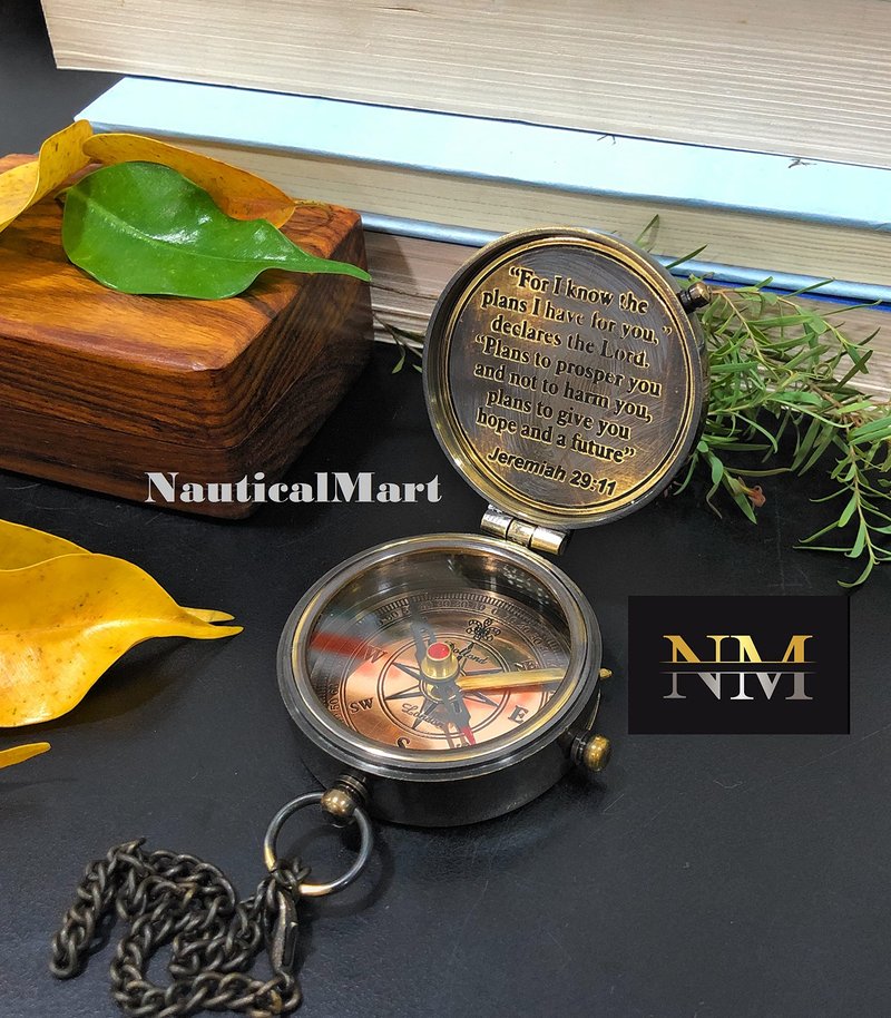 for I Know The Plans I Have for You Engraved Compass, Jeremiah 29 11, Baptism Gifts, Best Easter, Birthday, Mothers Day, Fathers Day, Graduation Gift, Wedding Gifts