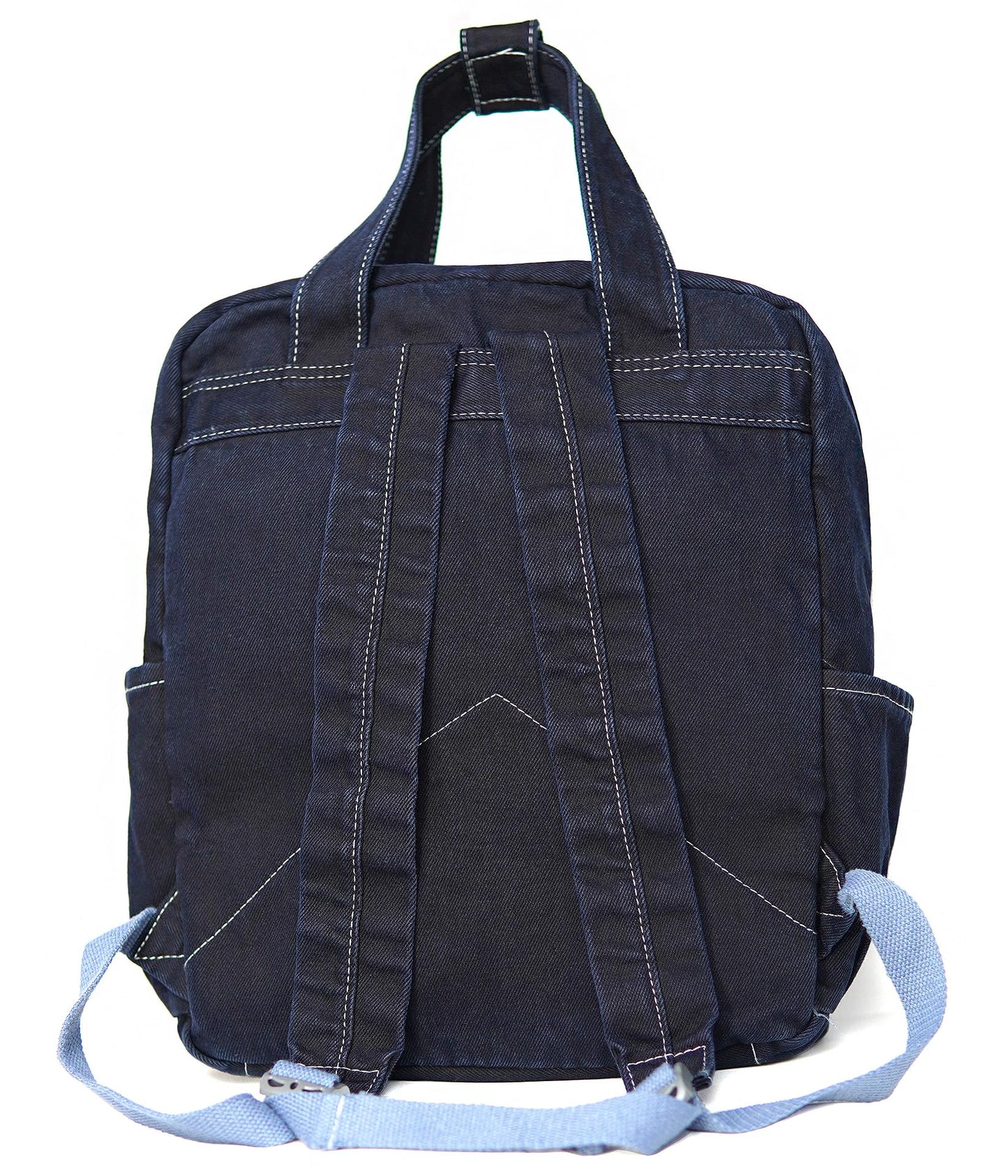 YunZh Denim Backpack Casual Style Lightweight Jeans Backpacks Classic Retro Travel Daypack