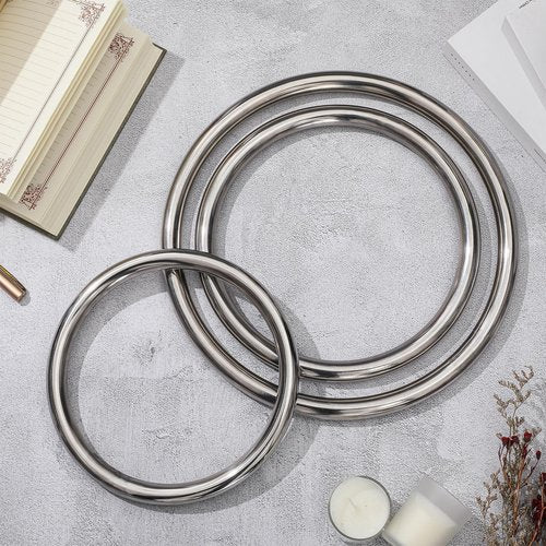Blueweenly 3 Pcs Kung Fu Ring Stainless Ring Wing Chun 7, 9, 11 Inches Wing Chun Training Equipment for Training Kung Fu