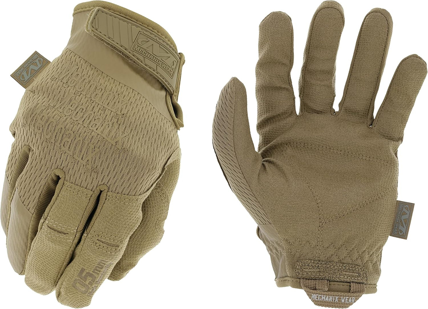 Mechanix Wear Tactical Gloves - High-Dexterity 0.5mm Work Gloves for Airsoft & Utility Use | Brown, Large