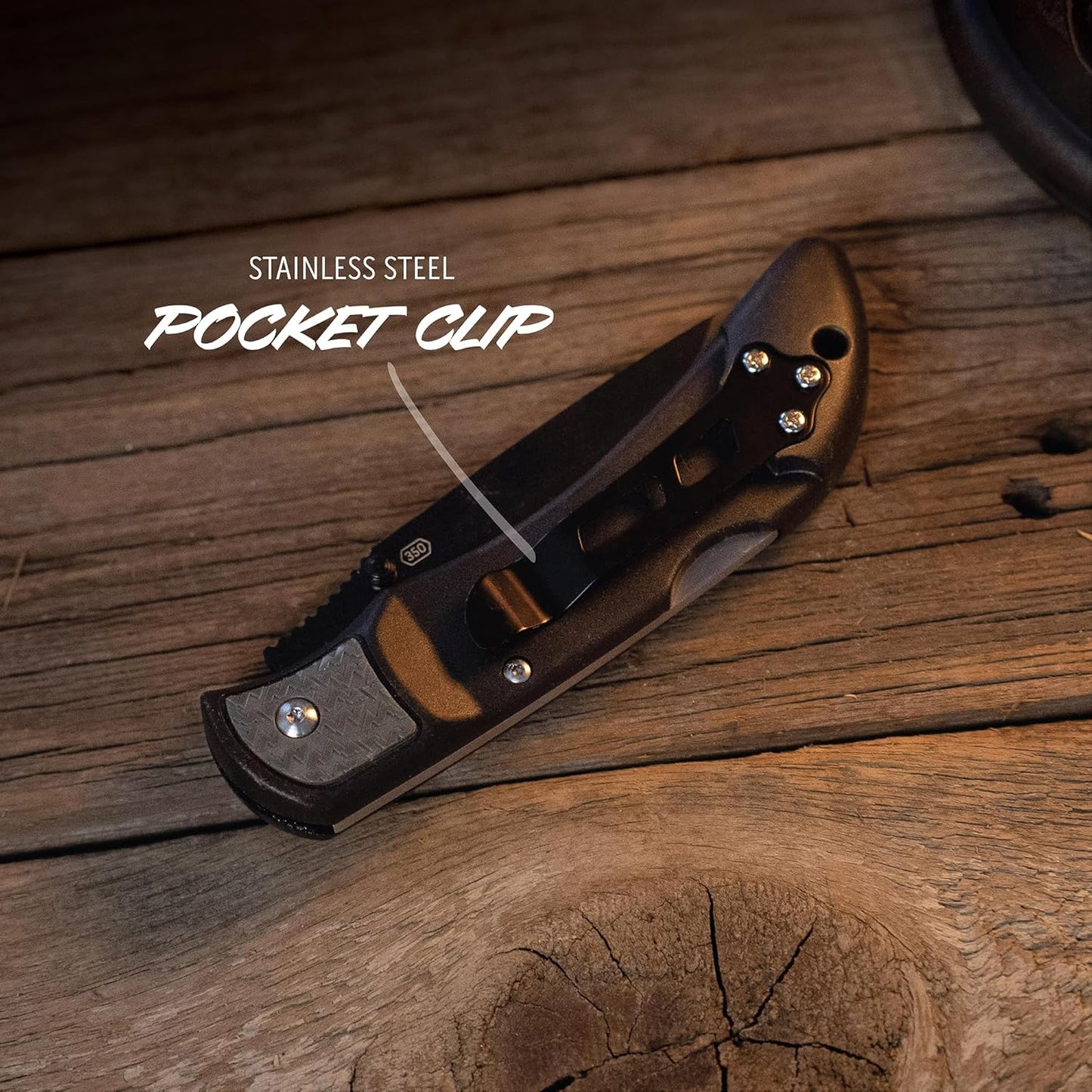 RazorLite EDC Pocket Knife 3.5” - Obsidian Black, Replaceable Blades & Clip for Camping, Hunting, Survival