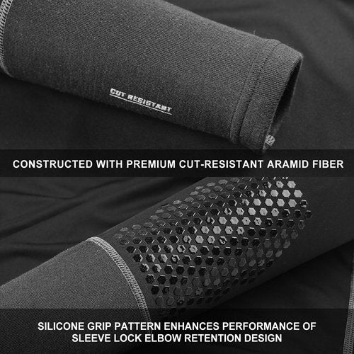 EALER HSC900 Hockey Compression Shirt with Neck Guard, Neck Protect Long Sleeve Shirt, Cut-Resistant Neck & Wrist Protection, Hockey Jock for Men & Boys - Adult Medium