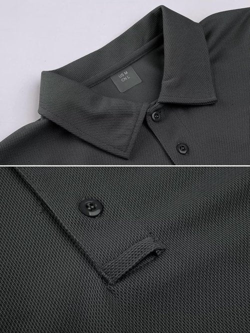 MAGCOMSEN Men's Quick Dry Tactical Polo Shirt - Performance Short Sleeve Golf Jersey in Pique Fabric