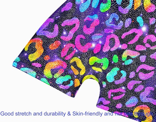 Domusgo Gymnastics Leotards for Girls - Sparkly One-Piece Pro Unitard with Shorts | Kids Size
