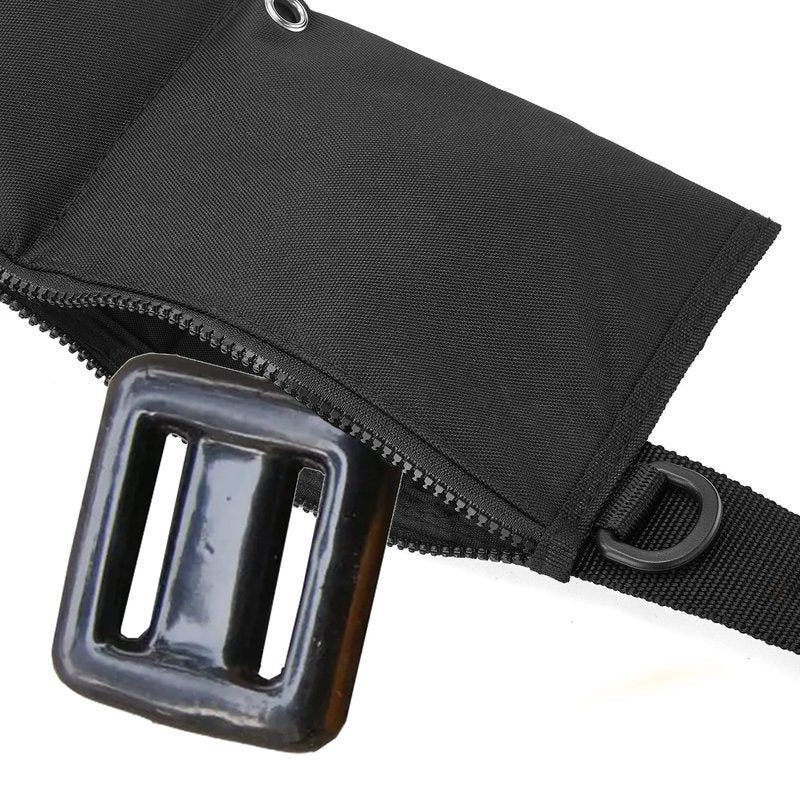 MOPHOEXII 4 Pocket Zippered Scuba Weight Belt-Diving Weight Belt with Release Buckle-fit for Waist 30" to 50"