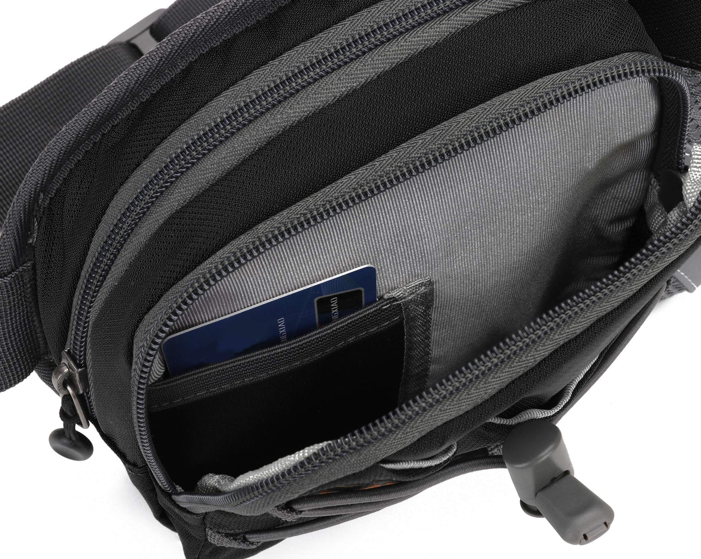 YUOTO Outdoor Fanny Pack with Water Bottle Holder for Walking Hiking Hydration belt Waist Bag - Water Bottle is Not Included
