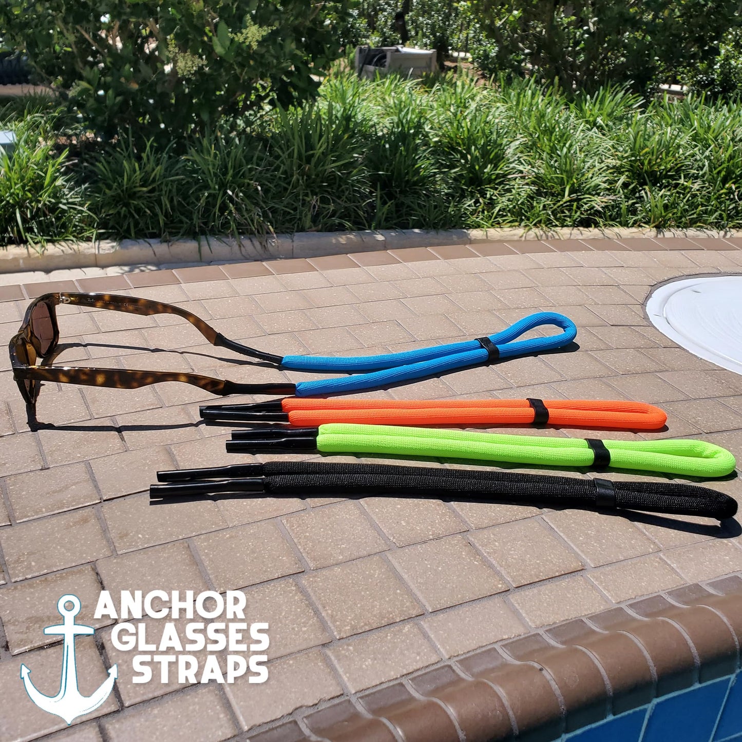 Floating Sunglasses Straps for Water – 4 Pack Buoyant Glasses Retainer for Men Women – Adjustable Floatable Eyewear Lanyard for Boating Kayaking Fishing Paddleboarding Beach Lake Pool