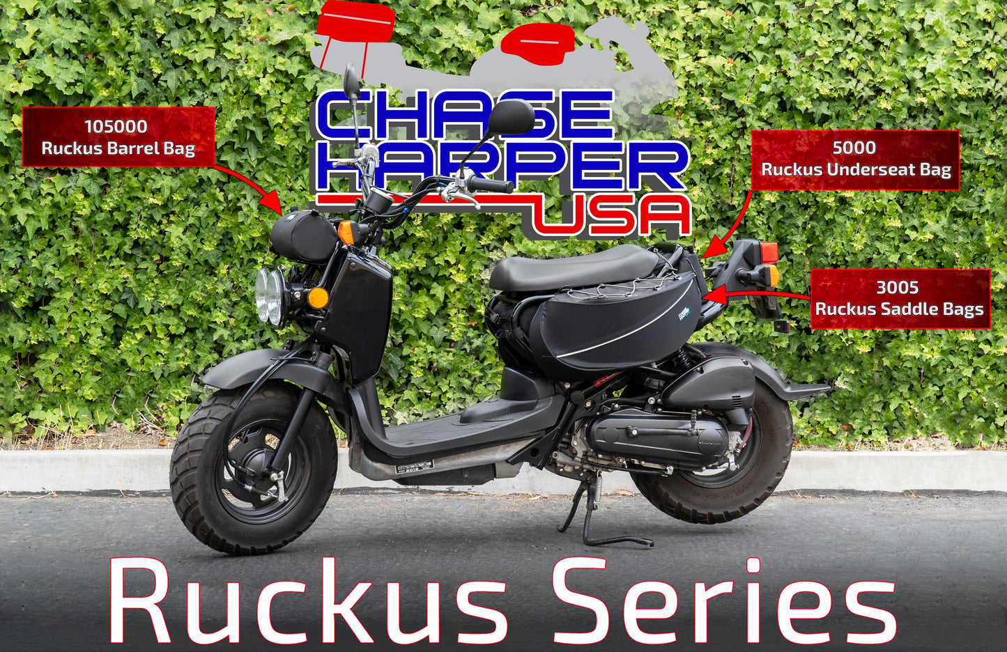 Chase Harper USA Ruckus Barrel Bag - Highly Durable Industrial Grade Ballistic Nylon Exterior with Strong Thermoplastic Insert 105000BLK