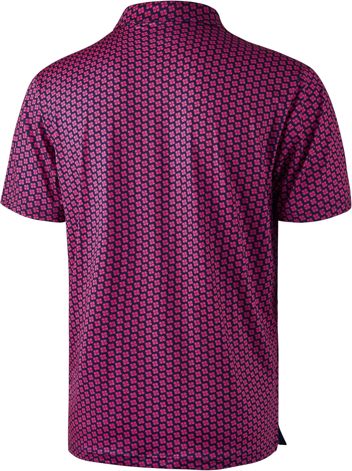 Obla Men's Golf Polo Shirt - Short Sleeve Dry Fit Performance with Moisture Wicking | Casual Print Design