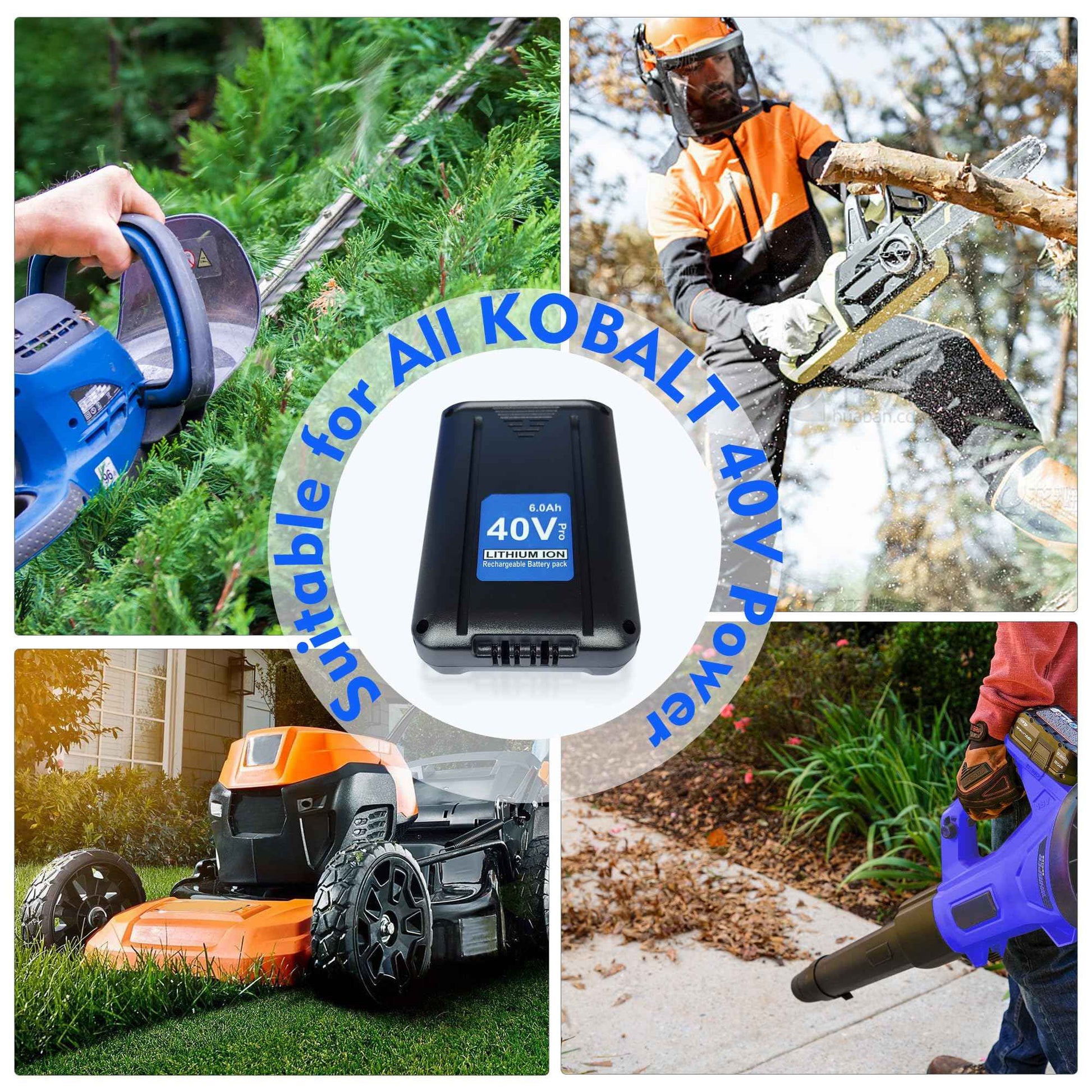 40V 6.0Ah Lithium Battery Replacement for Kobalt 40 Volt Max Batteries KB440-03 KB540C-06 KB540-06 KB2540C-06 KB640-03 KB240-06 KB640-06 KB245-06 ‎KRC40-06 KB440C-06 KRC60, for Cordless Power Tools