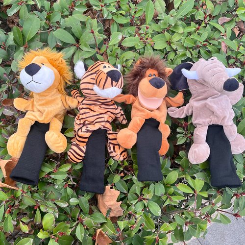 wolfman Golf Club Covers Driver Headcover Funny Cute Animal Golf Club Covers Stylish Protection for Clubs Golf Gear Driver for Men/Women/Youth (Tiger)